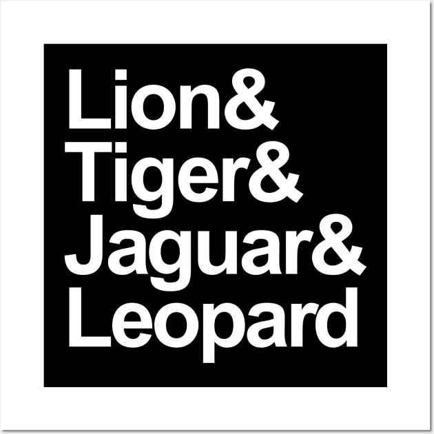 Big Cat Squad - Helvetica Style Design Wall Art by arichutfles